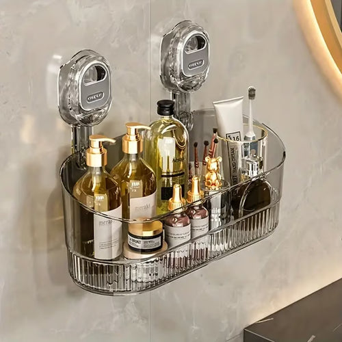 No-Drill Suction Storage Box  Large Capacity & Strong Load-Bearing