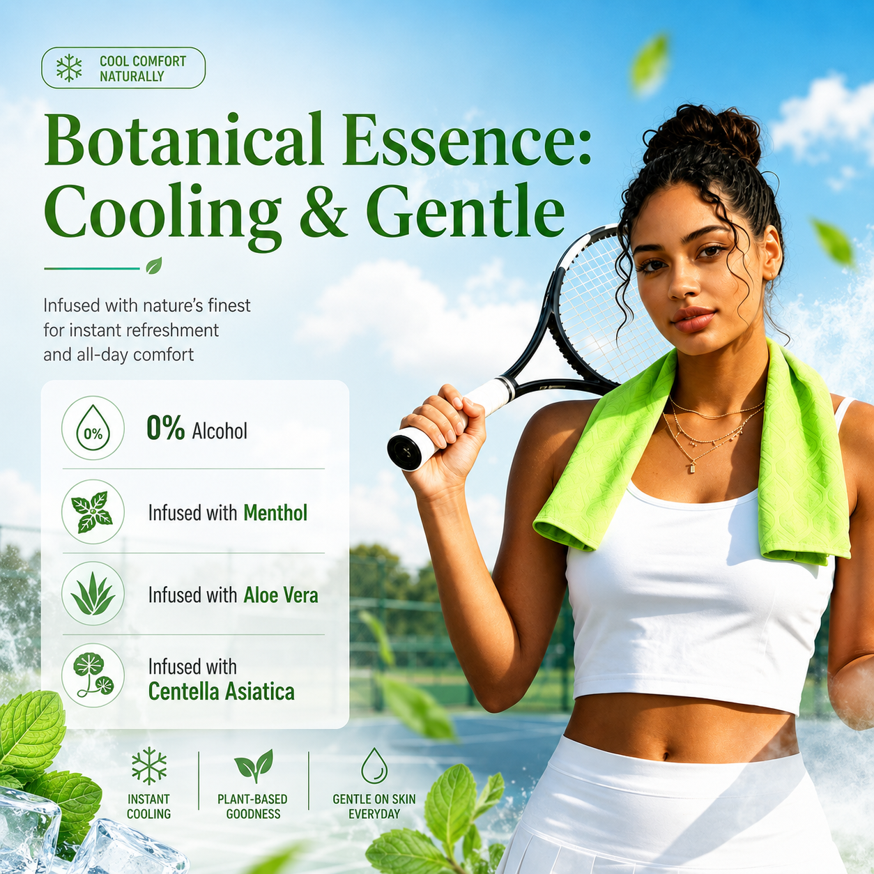 Botanical Cooling Body Wipes