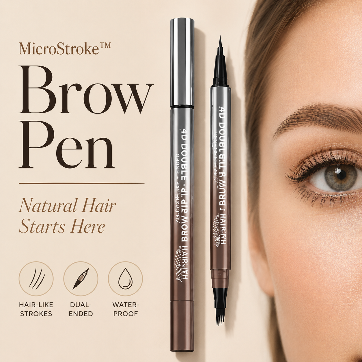 4D Dual-Ended Brow Pen