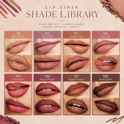 Define your lips—without the dry, scratchy feel.