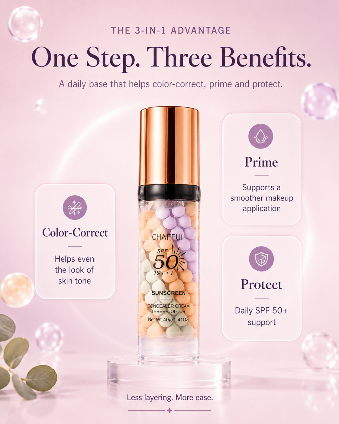 3-in-1 Color-Correcting Sunscreen Primer