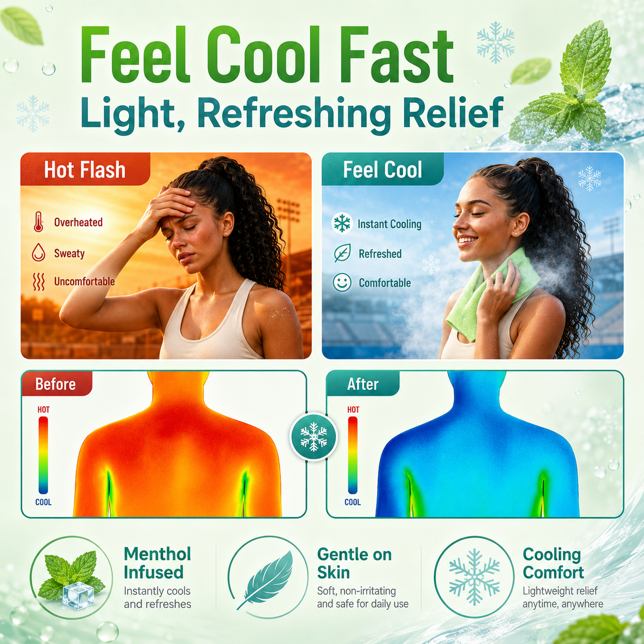 Botanical Cooling Body Wipes