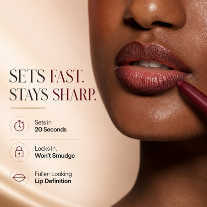 Define your lips—without the dry, scratchy feel.
