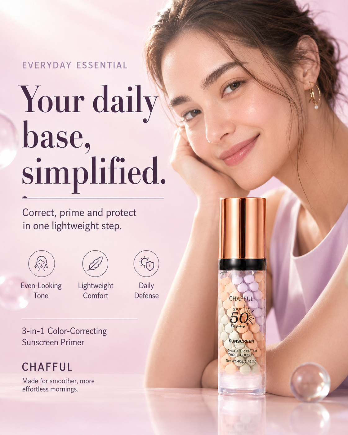 3-in-1 Color-Correcting Sunscreen Primer