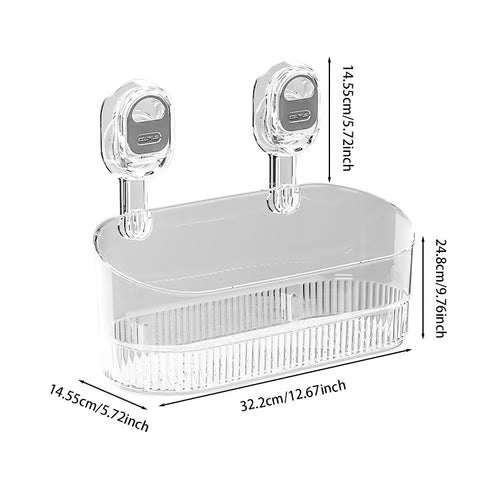 No-Drill Suction Storage Box  Large Capacity & Strong Load-Bearing