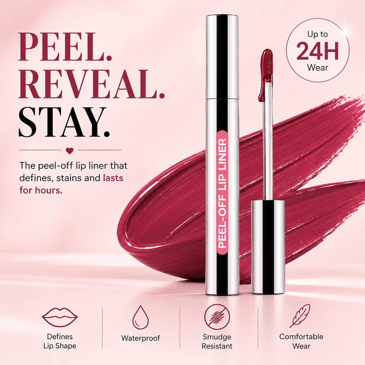 The Lip Liner That Stays Until You Take It Off.