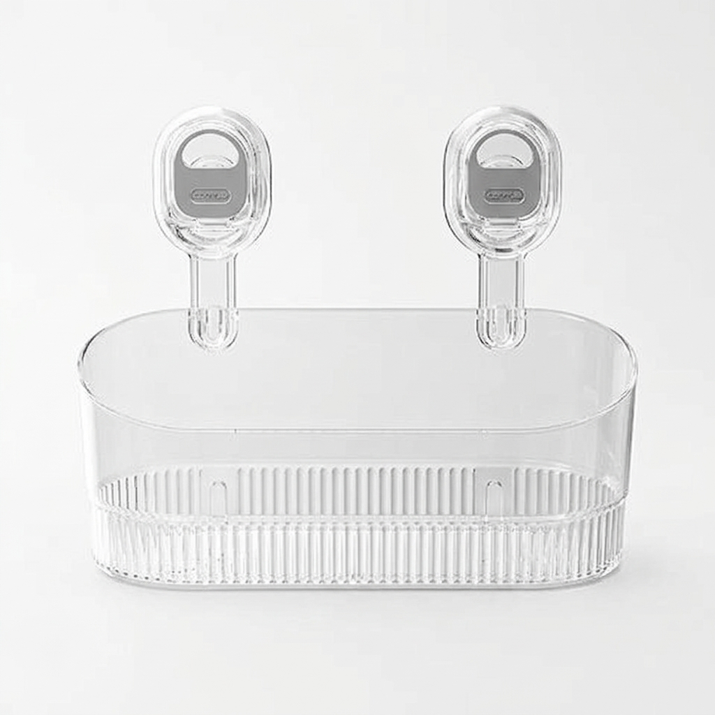 No-Drill Suction Storage Box  Large Capacity & Strong Load-Bearing